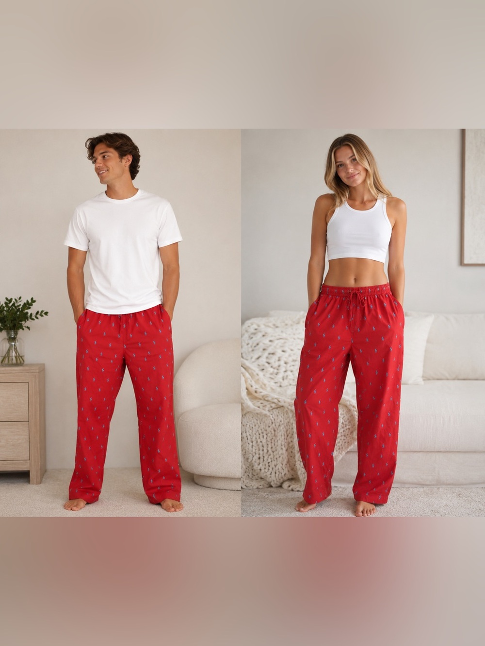 Polo by Ralph Lauren Red Printed Pajama Pants men’s small